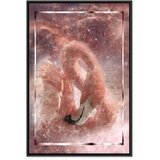  Slika - Space Flamingo (1 Part) Vertical 60x90 U crnom drvenom okviru | shoptok.hr