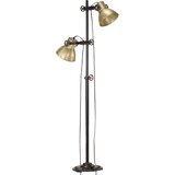  Podna svjetiljka s 2 sjenila mjedena E27 od lijevanog željeza | shoptok.hr