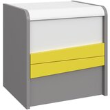 Mömax nočna omarica divertido, siva, bela, rumena | Shoptok.si