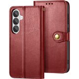 AVIZAR Etui denarnica za Galaxy S26 z magnetnim gumbom in naramnico, Rdeča, (5000274151) | Shoptok.si