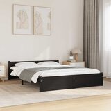 Okvir za krevet od masivnog drva crni 140 x 190 cm | shoptok.hr