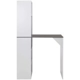 Barska barski stol s ormarićem bijeli 115 x 59 x 200 cm | shoptok.hr