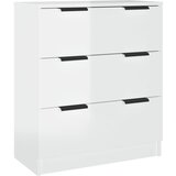 Maison Chic Komoda - Predalnik visok sijaj bela 60x30x70 cm konstruiran les, (21719274) Cene
