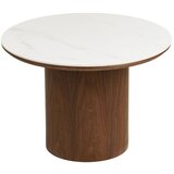 House Nordic Okrugao stolić za kavu s keramičkom daskom u tamnoj prirodnoj boji ø 60 cm Noli – | shoptok.hr