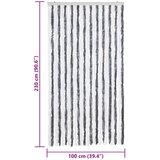  Zastor protiv muha sivo-bijeli 100 x 230 cm od šenila | Eponuda.ba