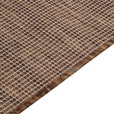 Vanjski tepih ravnog tkanja 80 x 250 cm smeđi | shoptok.hr
