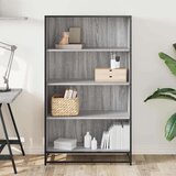 vidaXL Polica za knjige Siva Sonoma 80,5x35x139 cm Konstruirano drvo | shoptok.hr