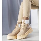 Gemre Beige insulated ankle boots with shearling Bryas | ePonuda.com
