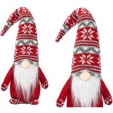 Christmas Dwarf Gray Patterns Red 38cm | shoptok.hr