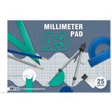 Milimita, milimetarski blok A3, 25 lista ( 106421 )