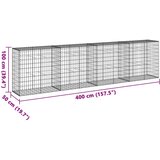  Gabionska košara s poklopcem 400x50x100 cm pocinčano željezo | Eponuda.com