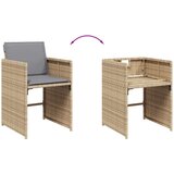 vidaXL 17-dijelni vrtni blagovaonski set od poliratana s jastucima bež | shoptok.hr