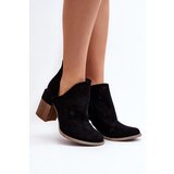 Boto Women's Black Cutout Boots with Stiletto Heel Niartima | shoptok.hr