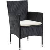  7-dijelni vrtni blagovaonski set s jastucima crni | shoptok.hr