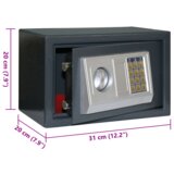 vidaXL elektronički digitalni sef tamno siva 31x20x20 cm čelik Cijene