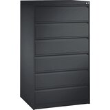 C+P Predalnik za kartoteko ACURADO, 3 vrste, 6 predalov, črno sive barve | Shoptok.si