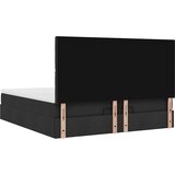 vidaXL Otomanski okvir kreveta s madracima crni 200x200cm od tkanine | shoptok.hr