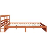  Krevetna konstrukcija s policom Vosak smeđa 200 x 200 cm | shoptok.hr