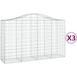 Lučne gabionske košare 3 kom 200x50x120/140cm pocinčano željezo | shoptok.hr