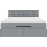 vidaXL Otomanski krevet s madracem&LED svijetlosivi 140x190 cm tkanine | shoptok.hr