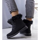 Gemre Black insulated ankle boots with fur Rosmina | ePonuda.com