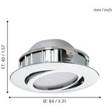 Eglo 95852 - KOMPLET 3x LED ugradno stropno svetlo PINEDA LED/4,9W/230V | Eponuda.com