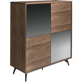 Angel Cerdá Orehova in črna steklena omara z ogledalom, (20619506) | Shoptok.si