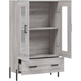  Visoka komoda siva boja hrasta 69,5x31x115 cm konstruirano drvo | shoptok.hr