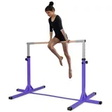 Gimnastična palica, bradlja, drog, po višini nastavljiva gimnastična palica, roza, vijolična ali modra