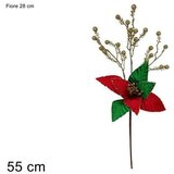 Dekorativna GRANA CVIJET 28 CM CRVENO/ZELENA | Eponuda.ba