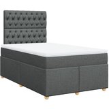 Maison Chic Box spring postelja - Vzmetna postelja z vzmetnico temno siva 120x200 cm blago SL5174, (21905347) | Shoptok.si