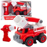 Lean Toys Gasilsko vozilo z vrtljivo roko, daljinsko vodeno, izvijač 2 v 1 | Shoptok.si
