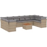vidaXL 11-dijelni set vrtnih sofa od poliratana s jastucima bež | shoptok.hr