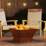  Kamin Smeđa 60 x 60 x 35 cm Čelik otporan na vremenske uvjete | shoptok.hr