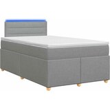  Boxspring krevet s madracem Svjetlosiva 120 x 190 cm Tkanina | shoptok.hr