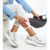 Gemre White and gray leather Salimah sneakers | shoptok.hr