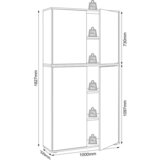 MID.YOU Arhivska Omara Salia B100, Bela, Barva Hrasta | Shoptok.si