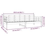  Dnevni ležaj bijeli 80 x 200 cm od masivne borovine | shoptok.hr