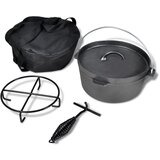 vidaXL Litoželezni lonec Dutch Oven 4,2 L z dodatki cene