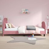  Otroški posteljni okvir z vznožjem Roza 90 x 190 cm Žamet, (5000104597) | Shoptok.si