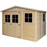 Timbela Lesena vrtna hiša - H226x324x216 cm/6 m² - Panelna konstrukcija, Vrtna lopa s podi - M334+M334G, (21922354) | Shoptok.si