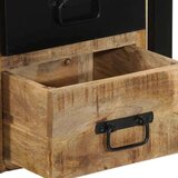 vidaXL Nočne omarice 2 kosa 40x35x40 cm Masivni neobdelan les Mango | Shoptok.si
