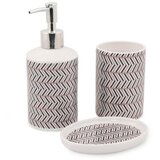Mioli Decor Crno-bijeli set kupaonskog pribora od poliresina Lidya - | shoptok.hr