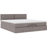 vidaXL Otomanski krevet s madracem smeđesivi 200x200 cm tkanine | shoptok.hr
