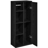  Kupaonski ormarić s držačem za role crni 39x22x90 cm | shoptok.hr