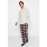 Trendyol Men's Claret Red Regular Fit Plaid Weave Pajama Bottoms | Shoptok.si