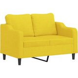 Maison Chic Dvosed kavč - Sofa - Kanape svetlo rumen 120 cm blago, (21727027) Cene