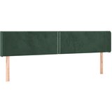 vidaXL Vzglavje z ušesi temno zeleno 203x16x78/88 cm žamet, (20952583) Cene
