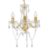 vidaXL Lestenec s kroglicami zlat okrogel 3 x E14 Cene