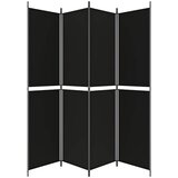 Sobna pregrada s 4 panela crna 200 x 220 cm od tkanine | Eponuda.ba